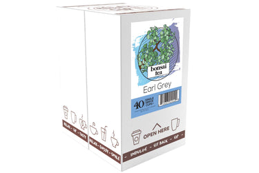Bonsai Tea Co. Earl Grey Single Serve Tea Pods, Compatible with K Cup Brewers Including 2.0, Sweet and Floral Bergamot Flavor with Full-Bodied Black Tea, 40 Count Single Serving cups